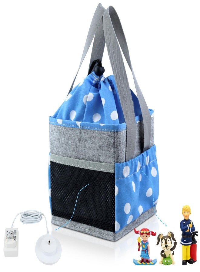 Annmore Carrying Case for Tonies Figures Felt Storage Bag for Toniebox Starterset Characters Holder for Toniebox Accessories, Blue - Image 3